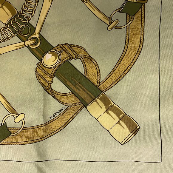 HERMÈS Vintage Silk Scarf Eperon d'Or - Picture 6 of 9